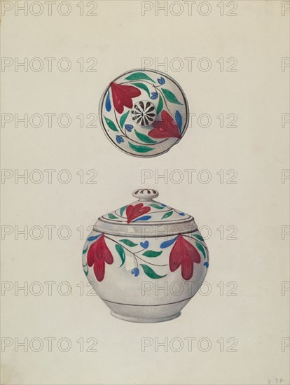 Sugar Bowl, c. 1938. Creator: Elmer R. Kottcamp.