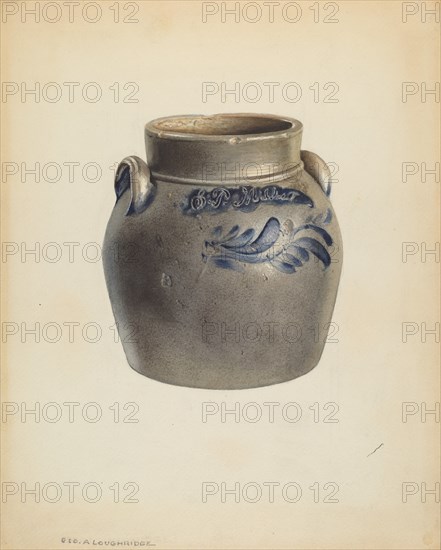 Small Crock, c. 1938. Creator: George Loughridge.