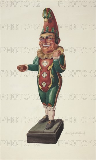 Cigar Store Figure: Punch, c. 1939. Creator: Elmer R. Kottcamp.