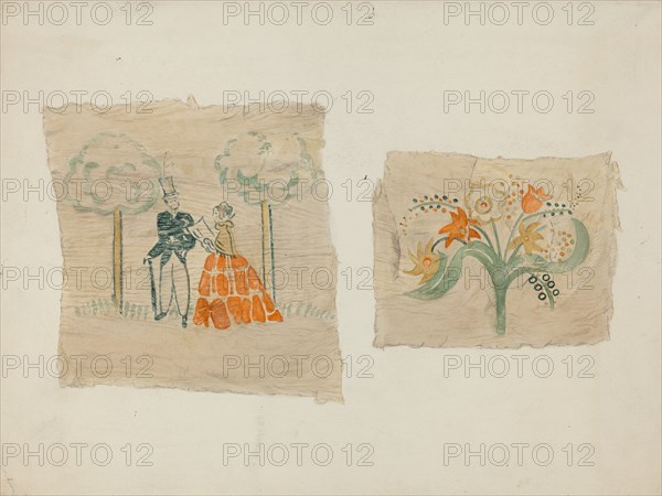 Wall Paper Sample, c. 1940. Creator: Betty Jacob.