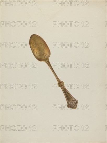 Dessert Spoon, c. 1940. Creator: Frank M Keane.