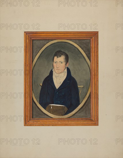 Portrait - Watercolor, c. 1940. Creator: Frank M Keane.