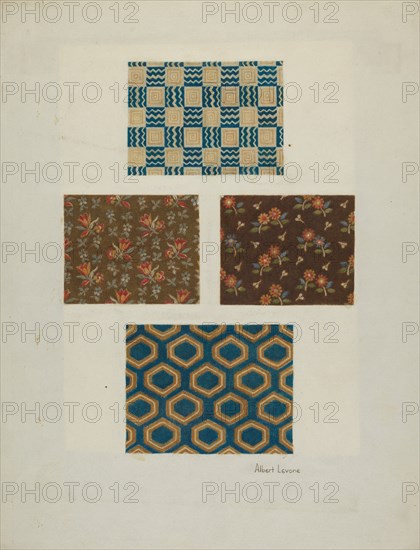 Cloth Samples, c. 1940. Creator: Albert J. Levone.