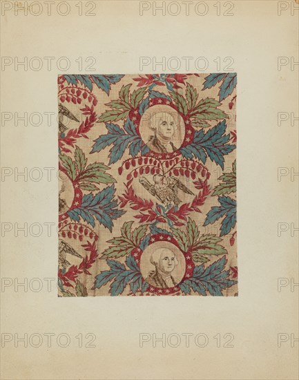 Historical Printed Textile, c. 1940. Creators: Joseph Lubrano, A Zimet.
