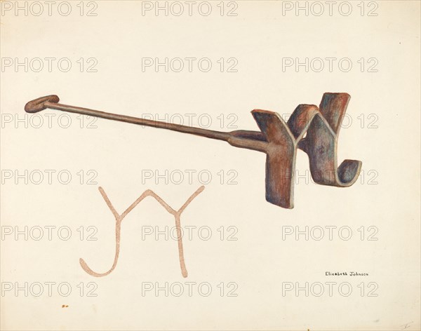 Branding Iron, c. 1942. Creator: Elizabeth Johnson.