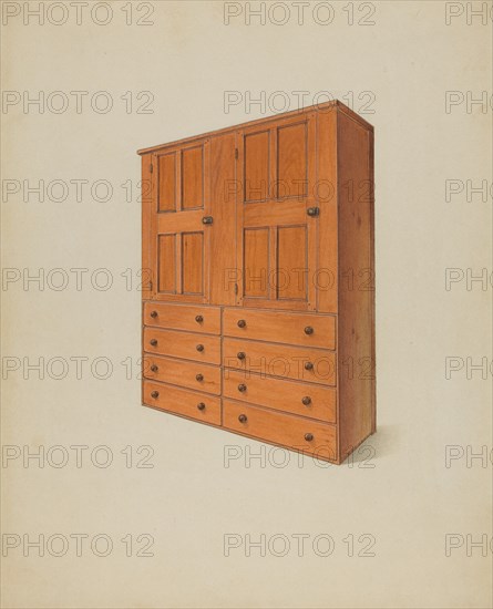 Built-In Drawers, 1937. Creator: John W Kelleher.