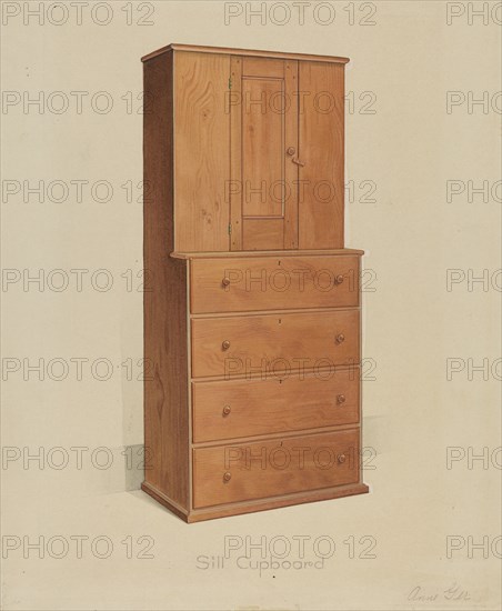 Shaker Sill Cupboard, 1935/1942. Creator: Anne Ger.