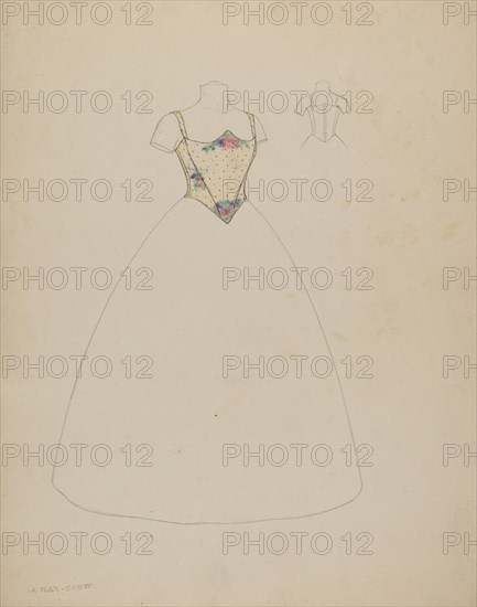 Design for Bodice, 1935/1942. Creator: Creighton Kay-Scott.