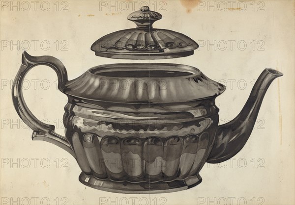 Teapot, 1935/1942. Creator: Samuel O. Klein.