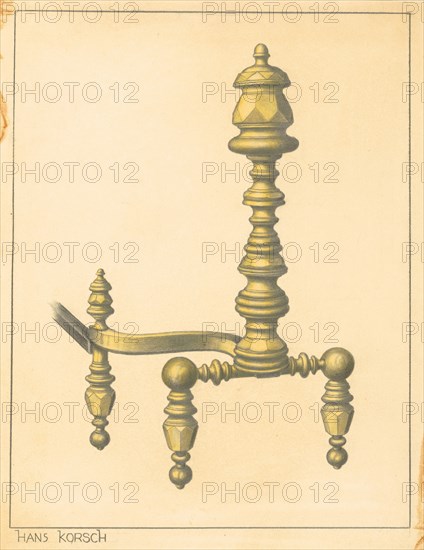 Andiron, 1935/1942. Creator: Hans Korsch.