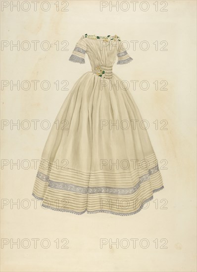Wedding Dress, 1935/1942. Creator: Irene Lawson.