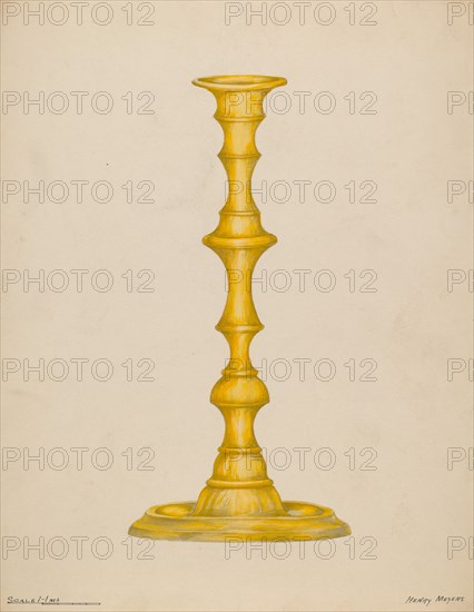 Candlestick, 1935/1942. Creator: Henry Meyers.