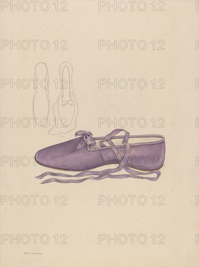 Slipper, c. 1936. Creator: Melita Hofmann.