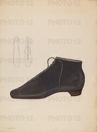 Woman's Shoe, c. 1936. Creator: Melita Hofmann.