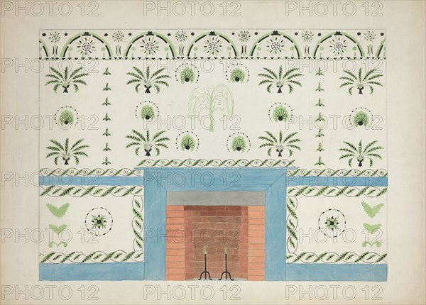 Wall Stencil (copy), c. 1936. Creator: Ray Holden.