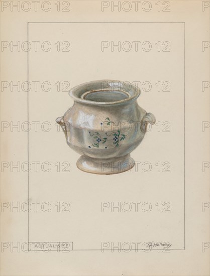 Small Sugar Bowl, c. 1936. Creator: Thomas Holloway.