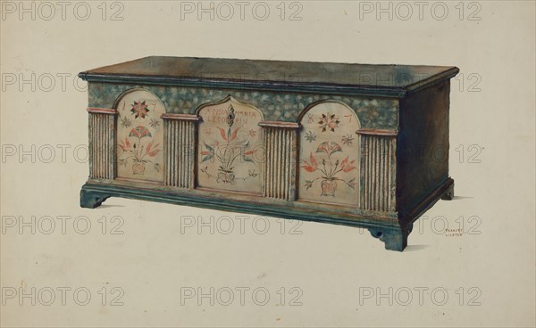 Pa. German Chest, c. 1936. Creator: Frances Lichten.