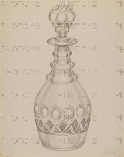 Decanter, c. 1937. Creator: Thomas Holloway.