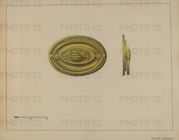 Drawer Pull, c. 1937. Creator: Philip Johnson.