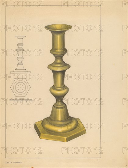 Candlestick, c. 1937. Creator: Philip Johnson.