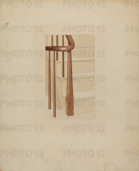 Shaker Newel Post, c. 1937. Creator: John W Kelleher.