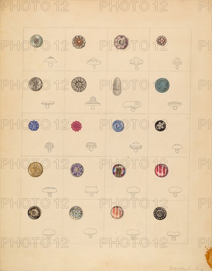 Buttons, c. 1937. Creator: Gertrude Lemberg.