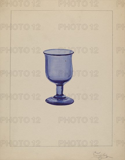 Wine Glass, c. 1937. Creator: Rolland Livingstone.