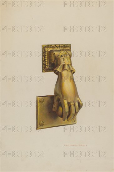 Door Knocker, c. 1938. Creator: Regina Henderer.