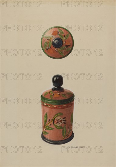 Pa. German Saffron Box, c. 1939. Creator: J. Howard Iams.