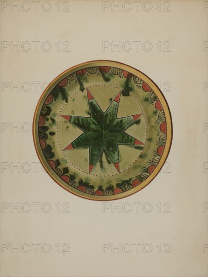 Pa. German Plate, c. 1939. Creator: Henry Moran.