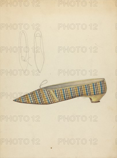 Slipper, c. 1940. Creator: Dorothy Gernon.