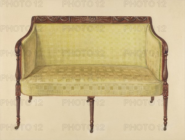 Sofa, c. 1940. Creator: Bernard Gussow.
