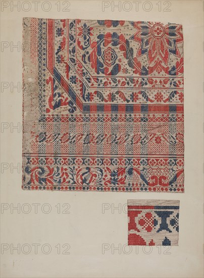 Coverlet, c. 1940. Creator: Betty Jacob.