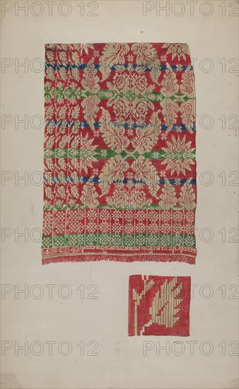 Coverlet, c. 1941. Creator: Betty Jacob.