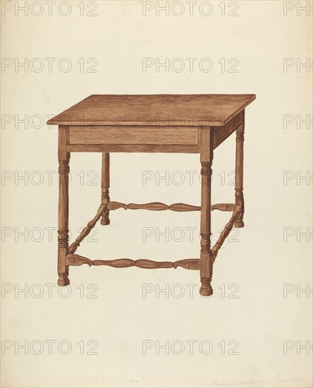 Table, c. 1953. Creator: Frederick Jackson.