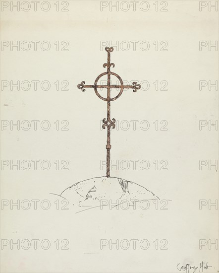 Wrought Iron Cross, 1935/1942. Creator: Geoffrey Holt.