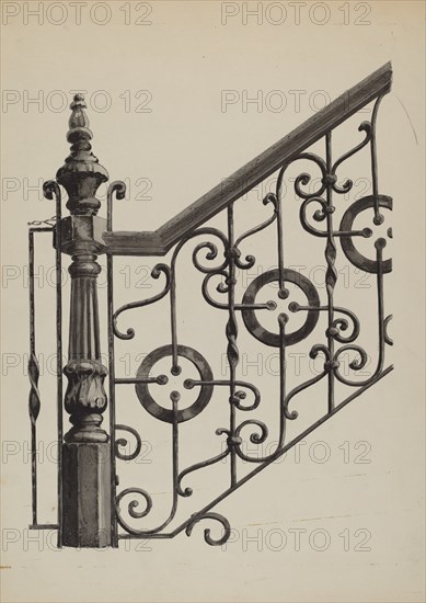 Iron Fence, c. 1936. Creator: Florence Huston.