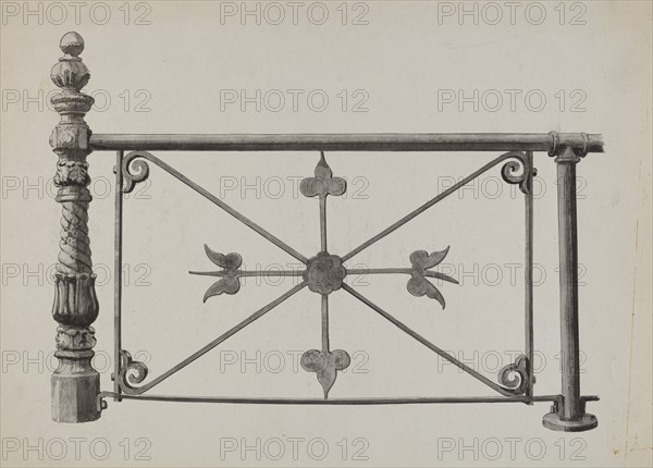 Fence, c. 1936. Creator: Florence Huston.