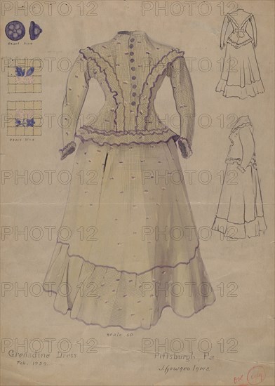 Dress, 1939. Creator: J. Howard Iams.