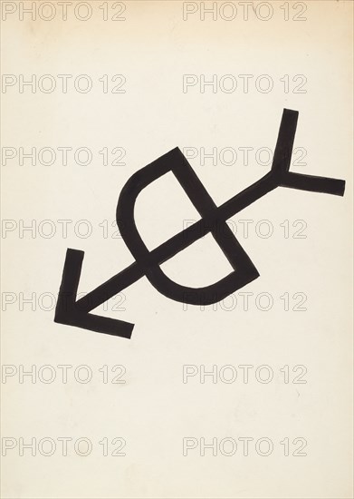 Cattle Brand, c. 1936. Creator: J.Henry Marley.
