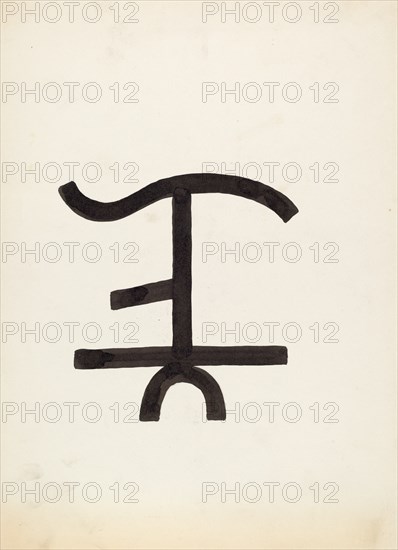 Cattle Brand, c. 1936. Creator: J.Henry Marley.
