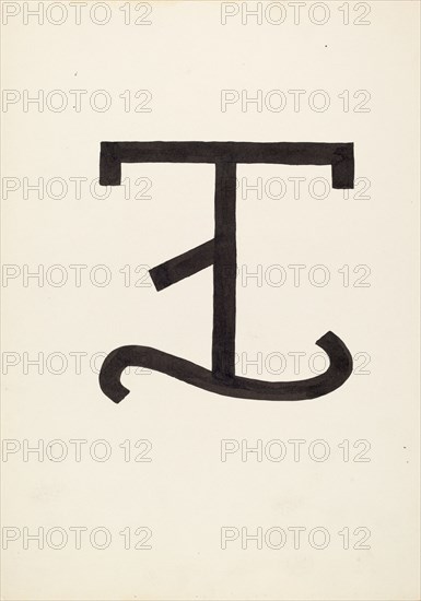 Cattle Brand, c. 1936. Creator: J.Henry Marley.
