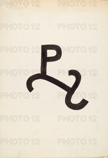 Cattle Brand, c. 1936. Creator: J.Henry Marley.