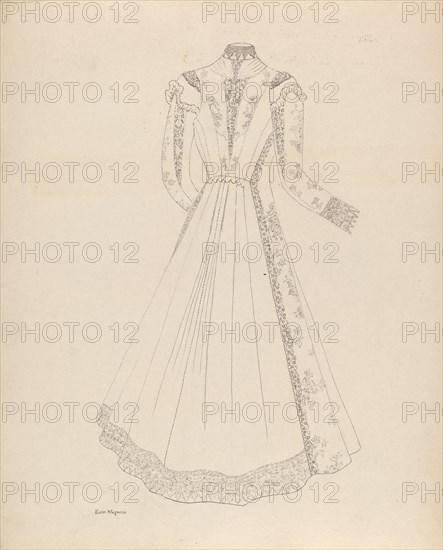 Dress, c. 1938. Creator: Edith Magnette.