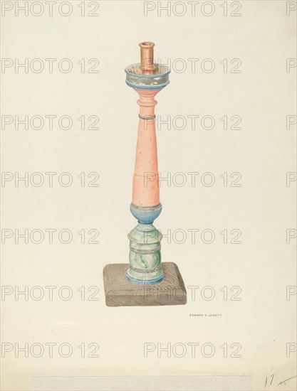 Candlestick (Ecclesiastical), 1939. Creator: Edward Jewett.