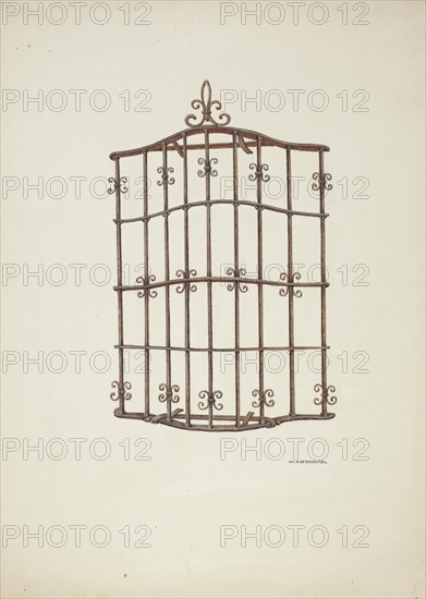 Iron Grille, 1941. Creator: William Kieckhofel.