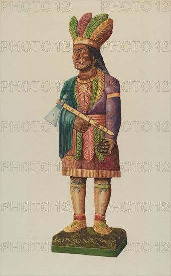 Cigar Store Indian, 1935/1942. Creator: Einar Heiberg.