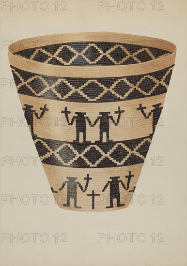Basket, c. 1936. Creator: Gordena Jackson.
