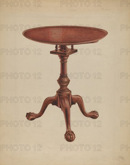 Tripod-table, c. 1936. Creator: Arthur Johnson.