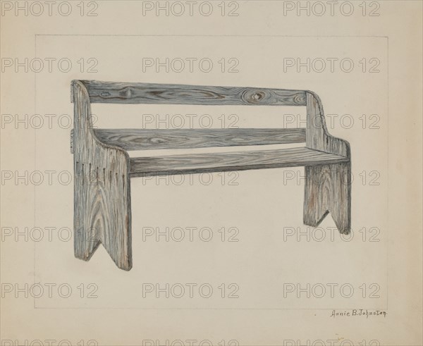 School Seat, c. 1938. Creator: Annie B Johnston.